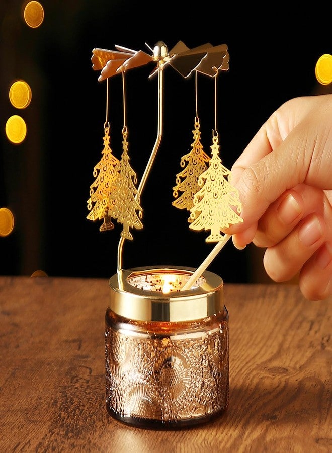 DAISRED Christmas Gifts for Women, Candle Gifts for Mom Daughter Sister Wife, Unique Gift for Friend Women Rotatable Scented Candles Gift for Christmas Anniversary (Christmas Tree) - Image 2